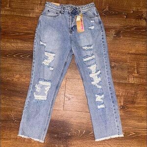 New Vanilla Star Juniors 90's Boyfriend Super High Rise Jeans Size 9